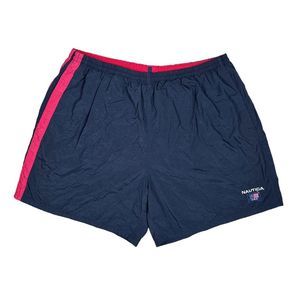 Vintage Nautica USA Navy Blue & Red Swim Trunks - Size XXL